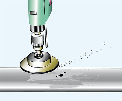 Pipe Repair Kit Step 2 - Roughen the Surface